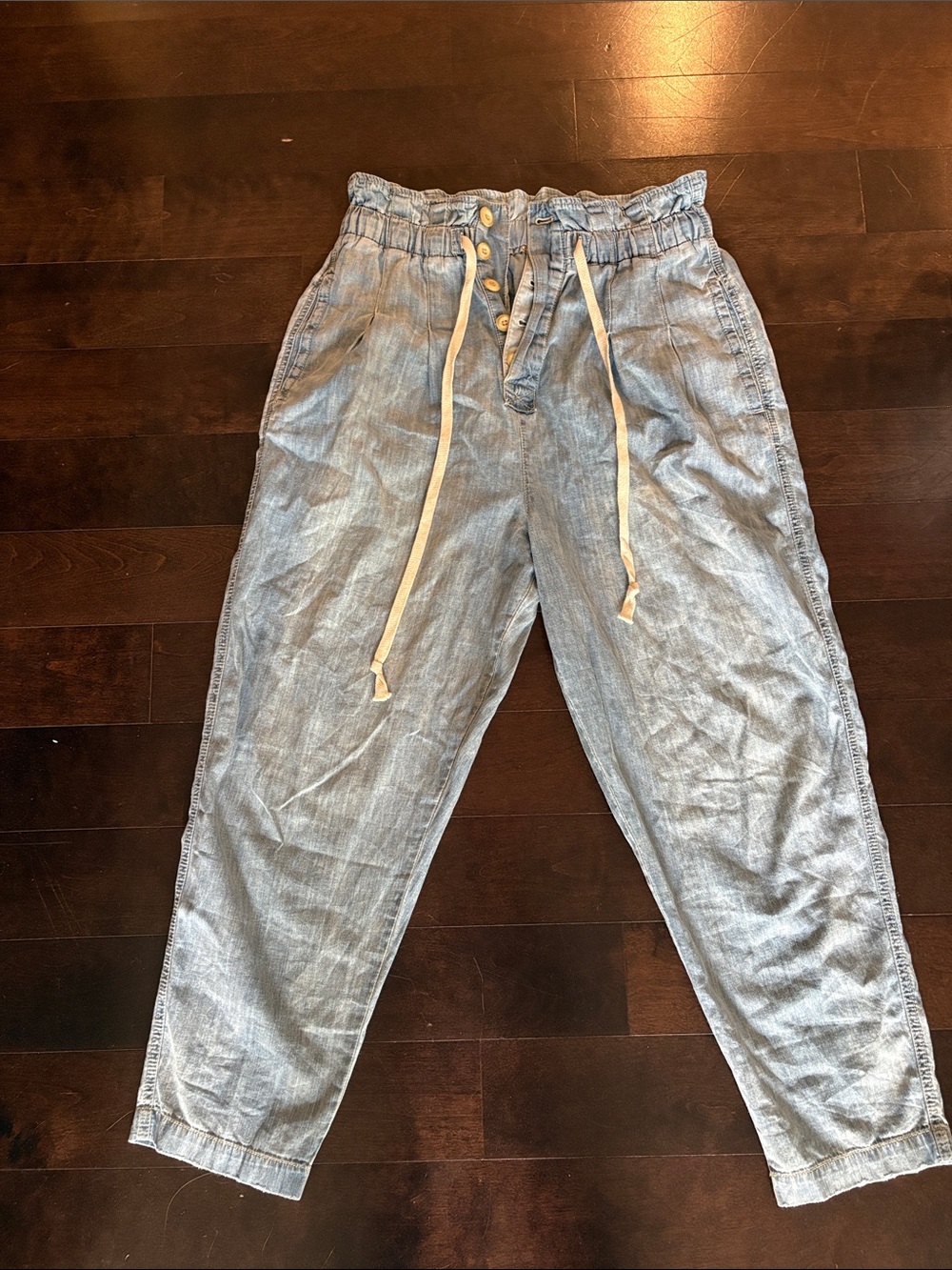Free People Light Blue Drawstring Jogger Pants size M
